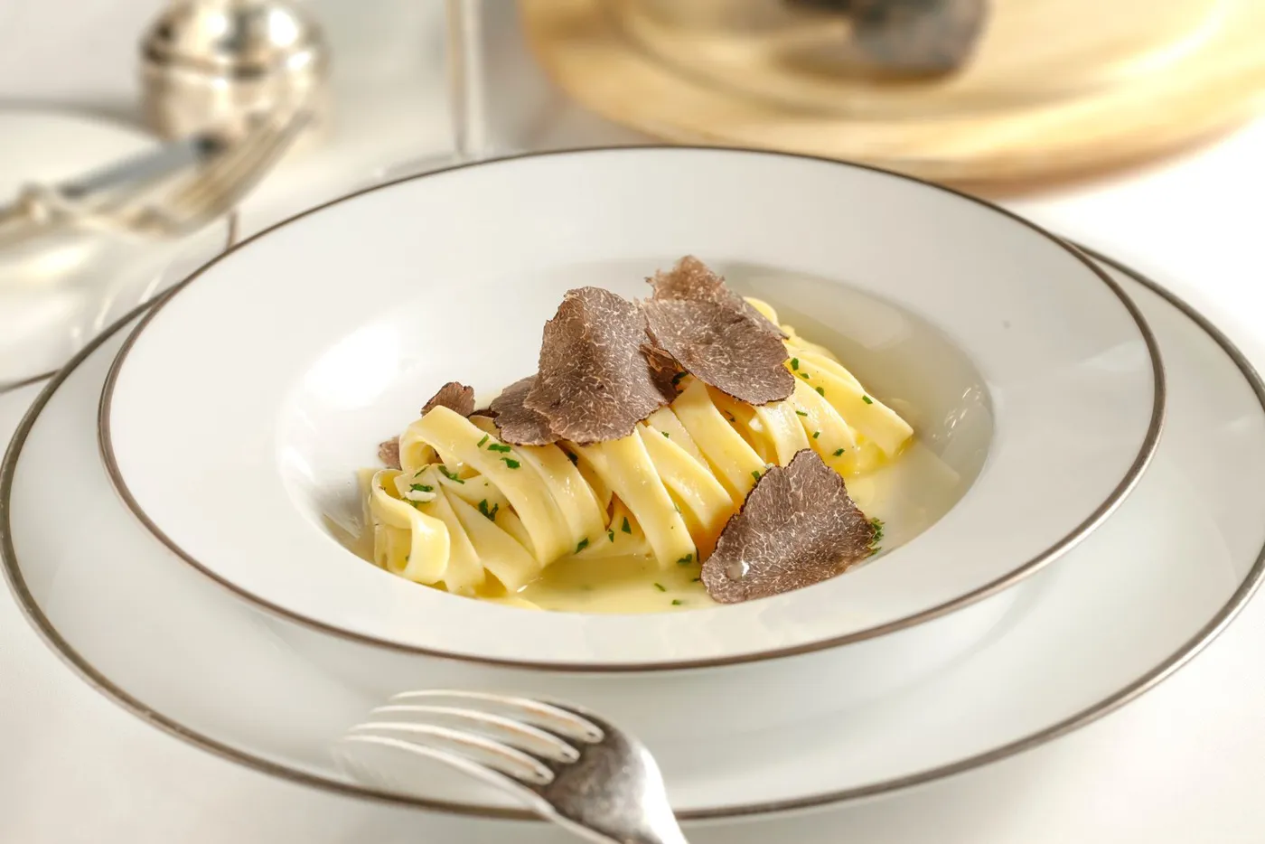Tajarin with freshly shaved truffle