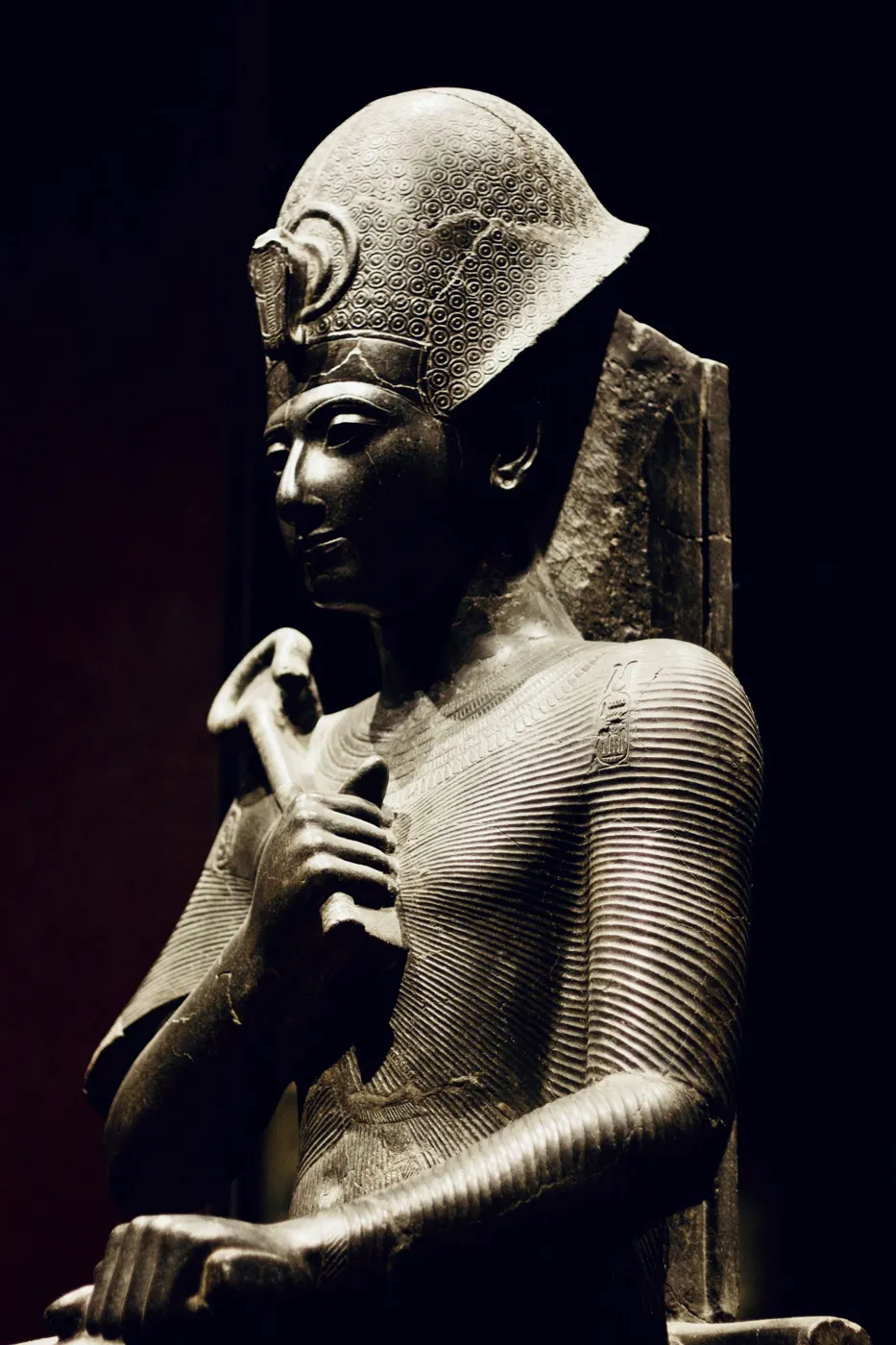 Statue of a pharaoh in the Egyptian Museum in Turin
