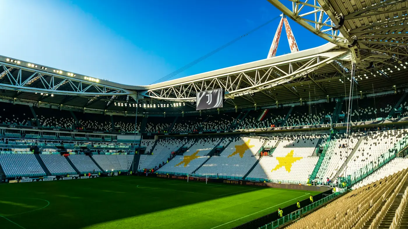 Stands in Juventus's Allianz Stadium in Turin