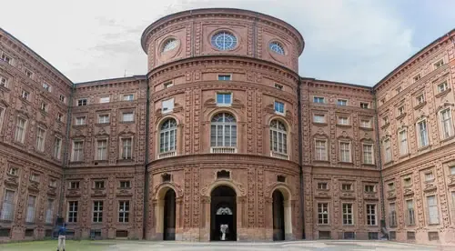 Courtyard of Palazzo Carignano in Turin
