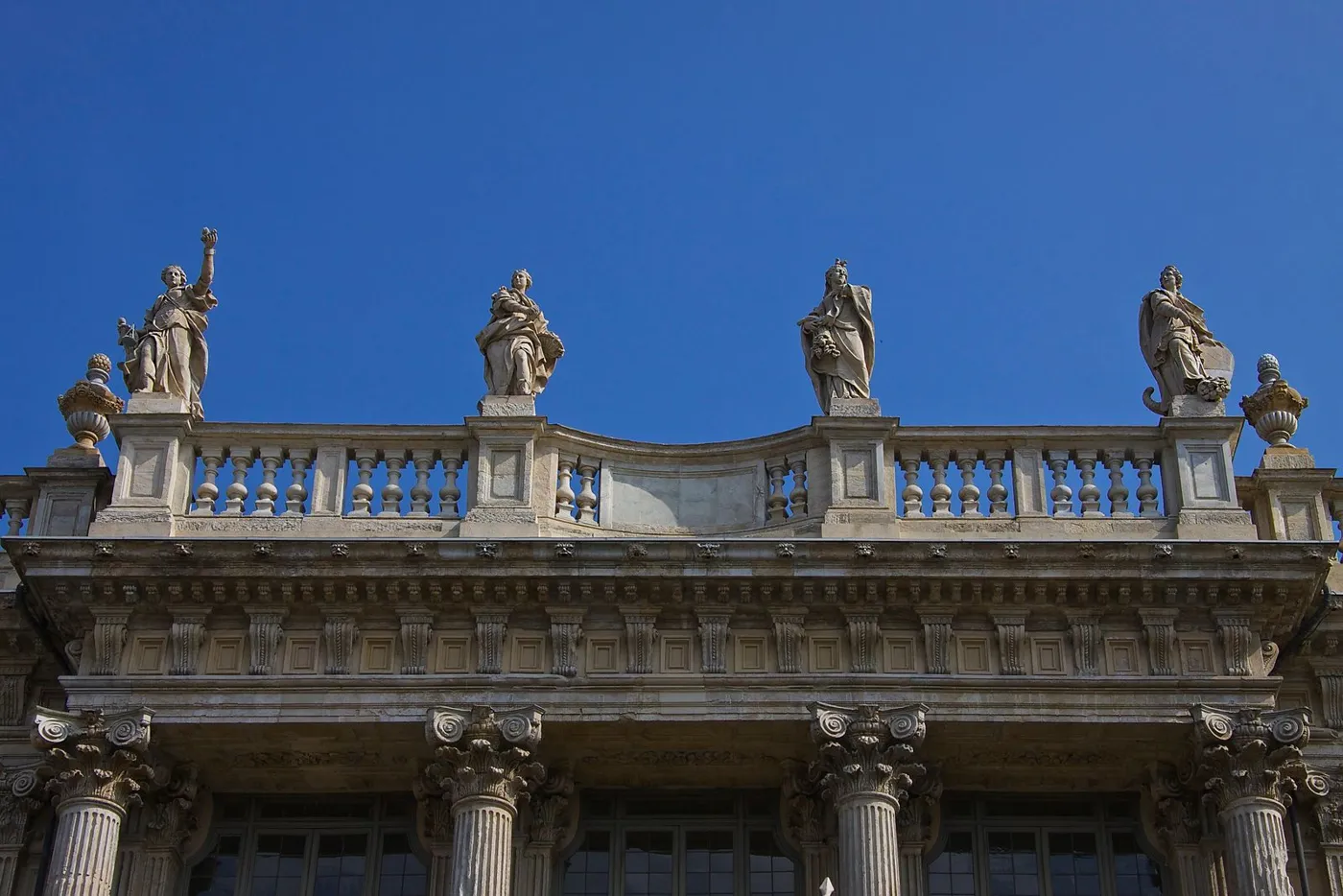 Baroque façade of Palazzo Madama on Piazza Castello