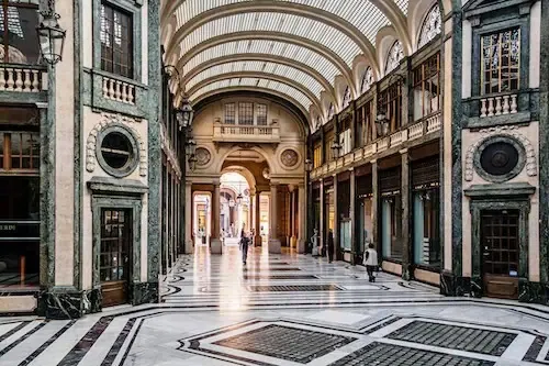 Galleria San Federico in Turin with its glass roof
