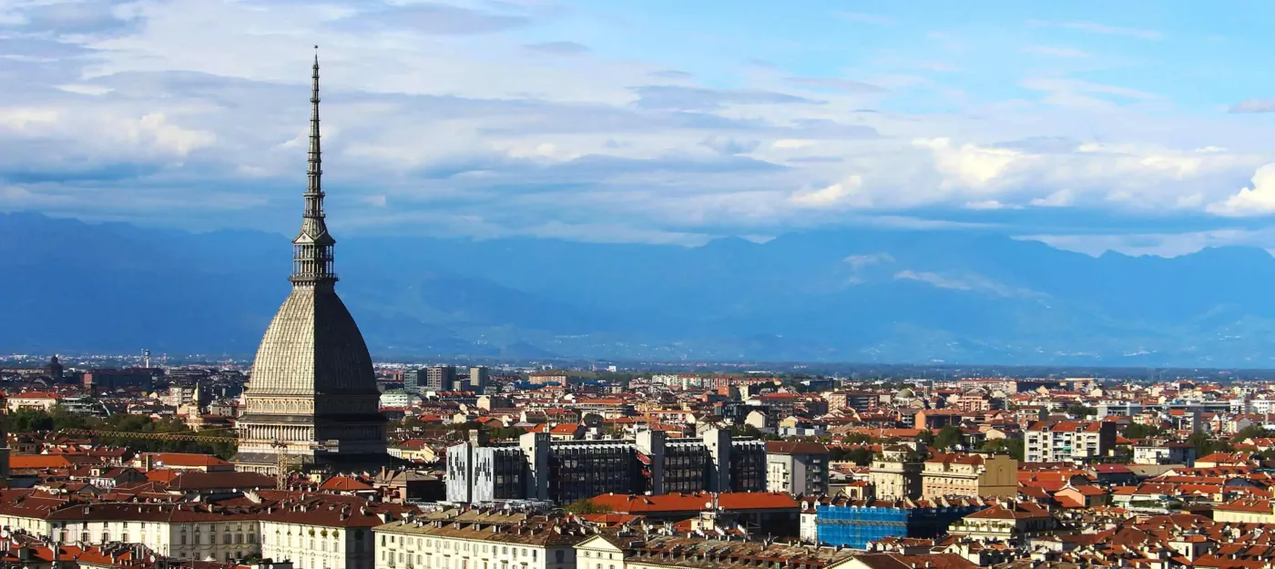 View over Turin with the Mole Antonelliana